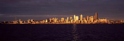 City viewed from Alki Beach, Seattle, King County, Washington State, USA by Panoramic Images multi panel art