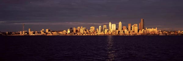 Seattle: City viewed from Alki Beach, Seattle, King County, Washington State, USA by Panoramic Images