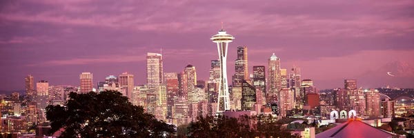 Washington: City viewed from Queen Anne Hill V, Space Needle, Seattle, King County, Washington State, USA 2010 by Panoramic Images