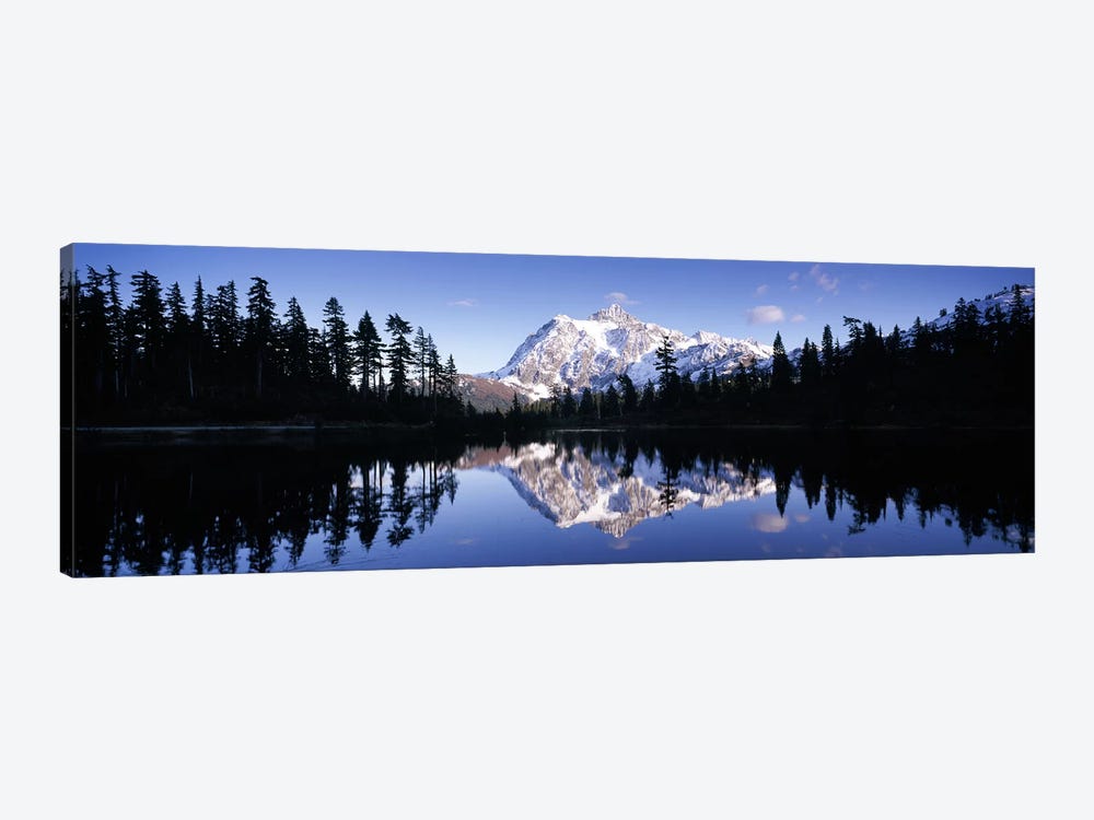 Reflection of mountains in a lake, Mt Shuksan, Picture Lake, North Cascades National Park, Washington State, USA #2 by Panoramic Images 1-piece Canvas Art