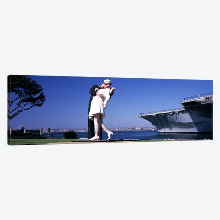 Embracing Peace (Unconditional Surrender) Statue, Tuna Harbor Park, San Diego, California, USA Canvas Print #PIM8158} by Panoramic Images Art Print