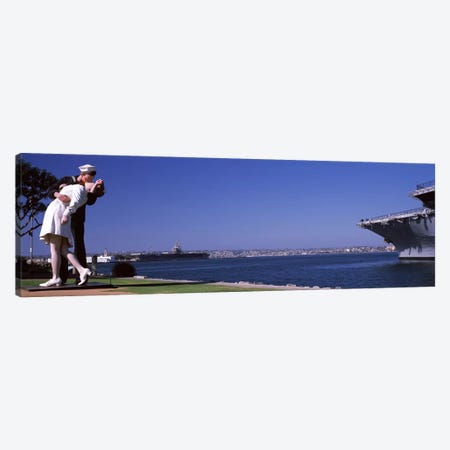 Embracing Peace Statue, Tuna Harbor Park, San Diego, California, USA Canvas Print #PIM8159} by Panoramic Images Art Print
