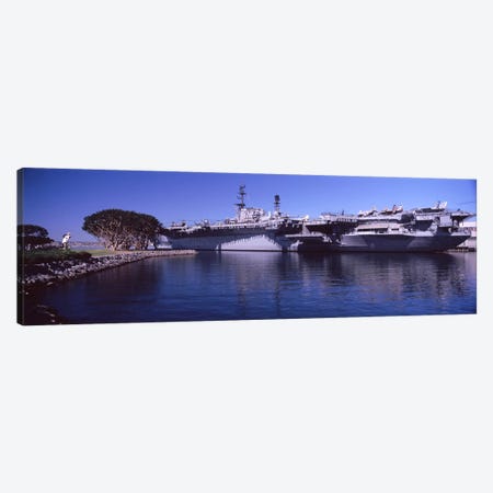 Aircraft carriers at a museum, San Diego Aircraft Carrier Museum, San Diego, California, USA Canvas Print #PIM8160} by Panoramic Images Canvas Art