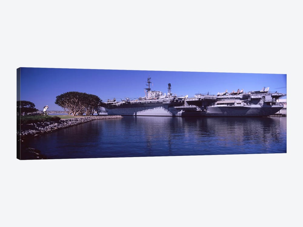 Aircraft carriers at a museum, San Diego Aircraft Carrier Museum, San Diego, California, USA by Panoramic Images 1-piece Canvas Artwork