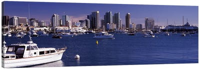 Buildings at the waterfront, San Diego, California, USA 2010 Canvas Art Print - San Diego Skylines