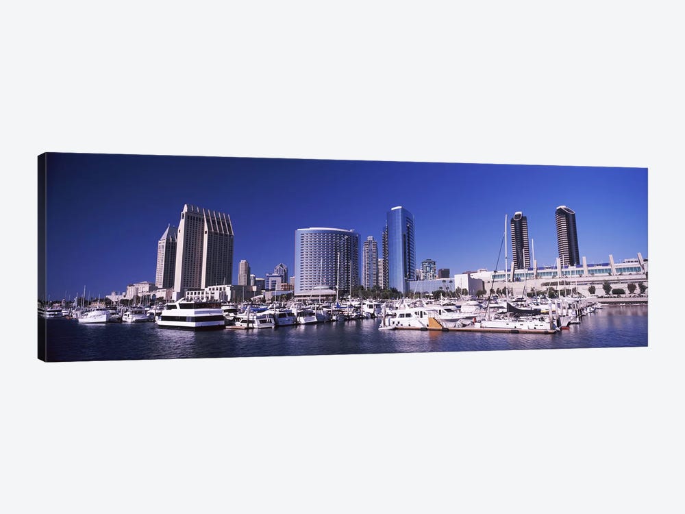 Boats at a harbor, San Diego, California, USA 2010 by Panoramic Images 1-piece Canvas Print