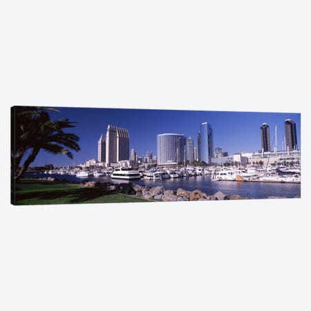 Boats at a harborSan Diego, California, USA Canvas Print #PIM8164} by Panoramic Images Canvas Print