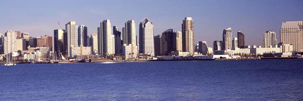 San Diego Skylines: Buildings at the waterfront, San Diego, California, USA 2010 #2 by Panoramic Images