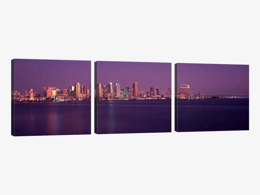 Buildings at the waterfront, San Diego, California, USA 2010 #3 by Panoramic Images 3-piece Canvas Artwork