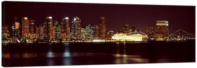 Buildings at the waterfront, San Diego, California, USA 2010 #4 Canvas Art Print - San Diego Skylines