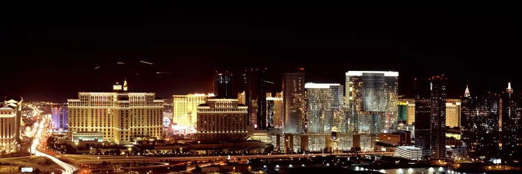 City lit up at night, Las Vegas, Nevada, USA 2010