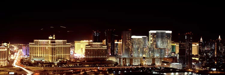City lit up at night, Las Vegas, Nevada, USA 2010 by Panoramic Images wall art