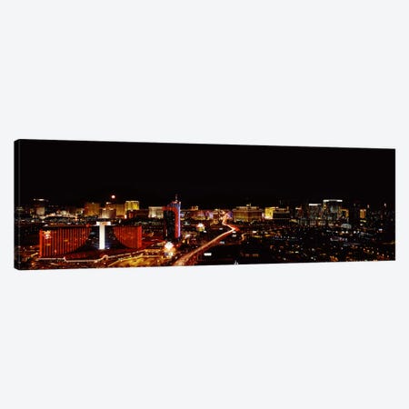 City lit up at night, Las Vegas, Nevada, USA 2010 #2 Canvas Print #PIM8174} by Panoramic Images Canvas Art