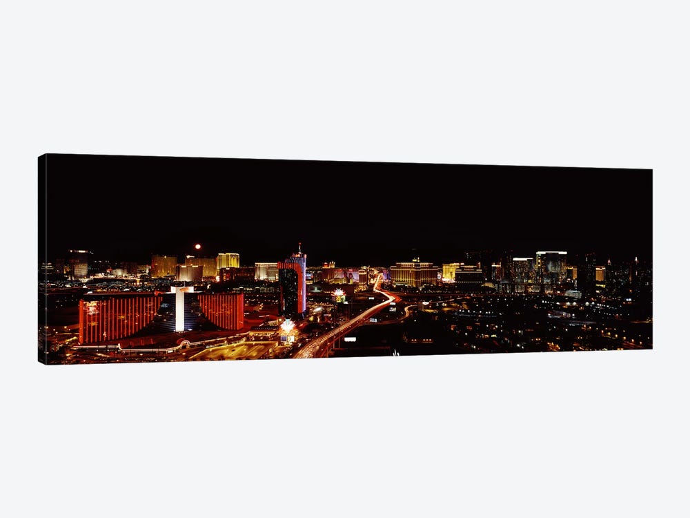 City lit up at night, Las Vegas, Nevada, USA 2010 #2 by Panoramic Images 1-piece Canvas Art Print