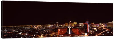 City lit up at night, Las Vegas, Nevada, USA #2 Canvas Art Print - Las Vegas Skylines