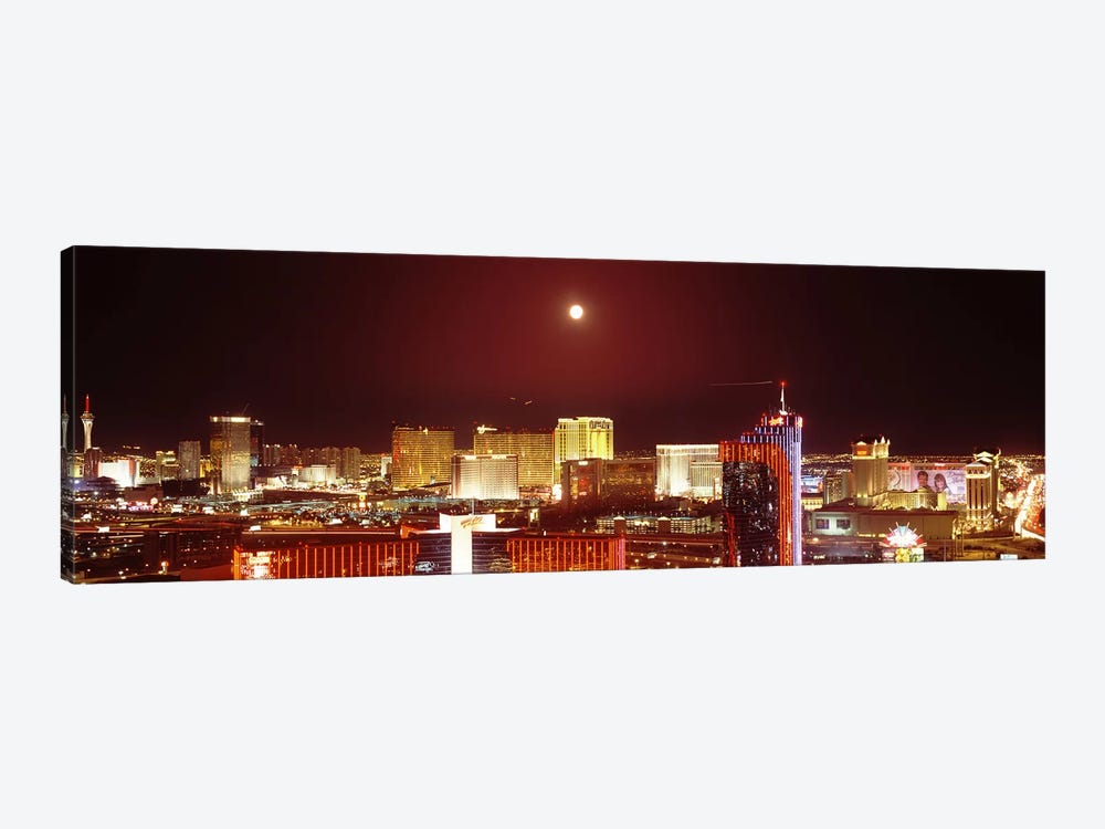 City lit up at night, Las Vegas, Nevada, USA #3 by Panoramic Images 1-piece Canvas Print