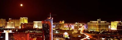 City lit up at night, Las Vegas, Nevada, USA #5 by Panoramic Images canvas print