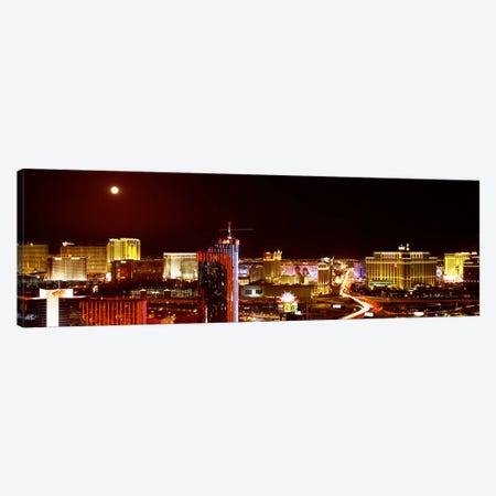 City lit up at night, Las Vegas, Nevada, USA #5 Canvas Print #PIM8178} by Panoramic Images Canvas Print