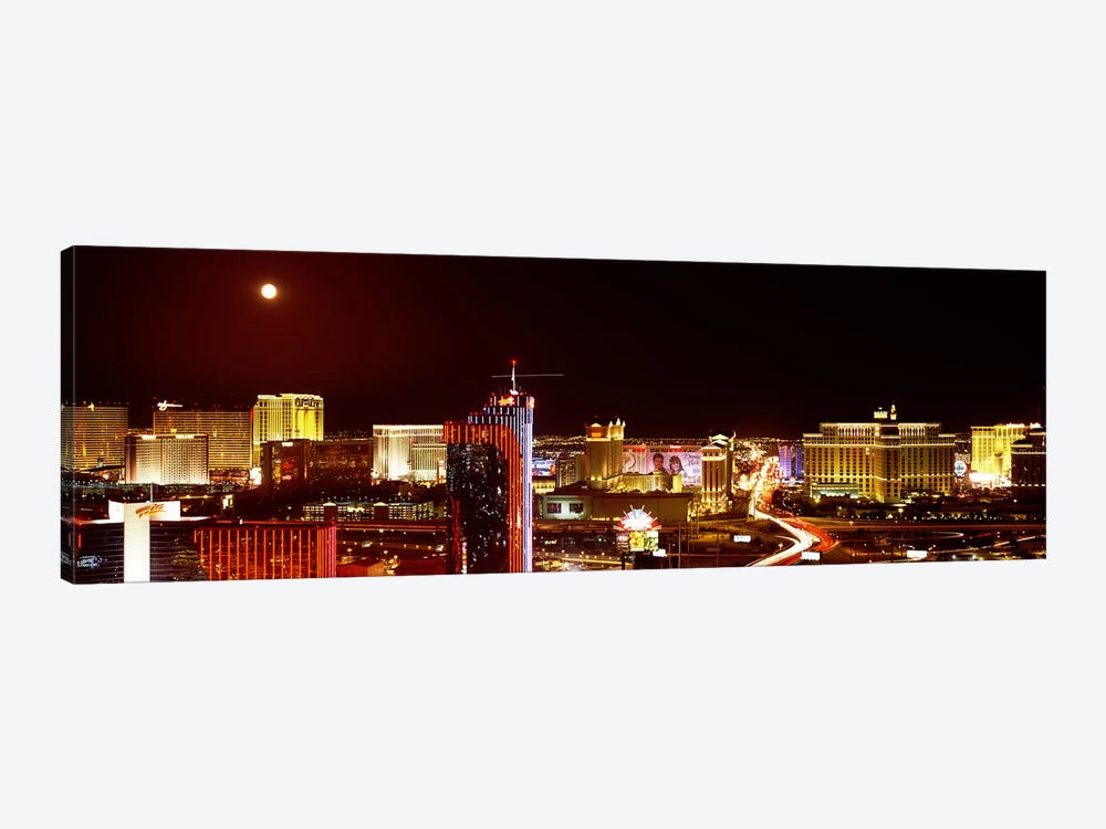 City lit up at night, Las Vegas, Nevada, USA #5 by Panoramic Images 1-piece Canvas Art Print
