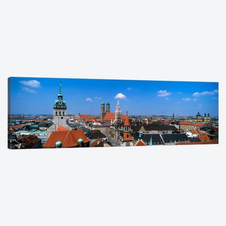 Aerial View Of the Altstadt District, Munich, Bavaria, Germany Canvas Print #PIM817} by Panoramic Images Canvas Artwork