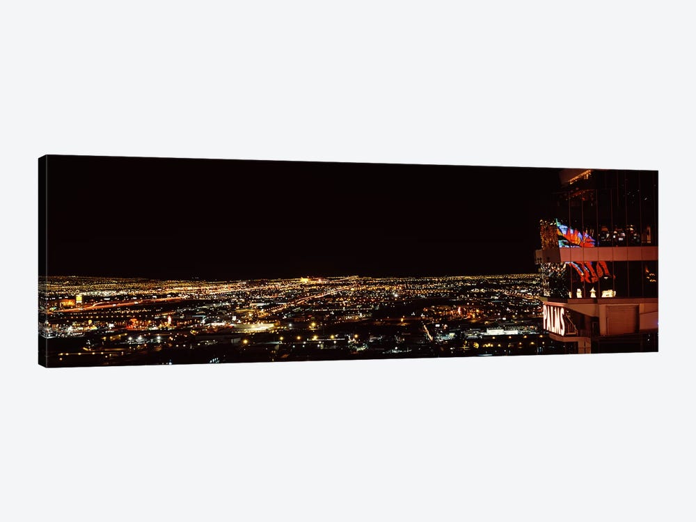 Hotel lit up at night, Palms Casino Resort, Las Vegas, Nevada, USA 2010 by Panoramic Images 1-piece Canvas Art
