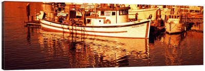 Fishing boats in the bay, Morro Bay, San Luis Obispo County, California, USA Canvas Art Print - Nautical Art