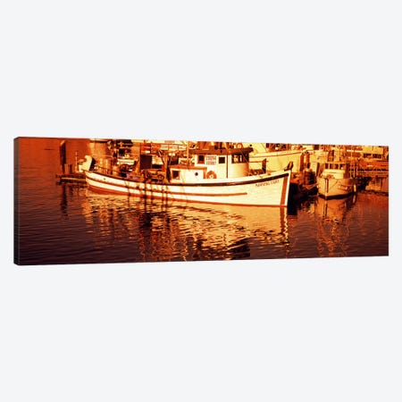 Fishing boats in the bay, Morro Bay, San Luis Obispo County, California, USA Canvas Print #PIM8181} by Panoramic Images Canvas Artwork