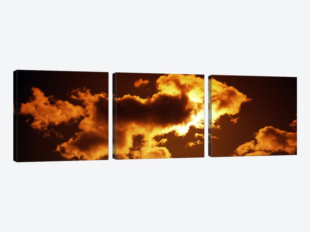 Clouds at sunset by Panoramic Images 3-piece Canvas Art