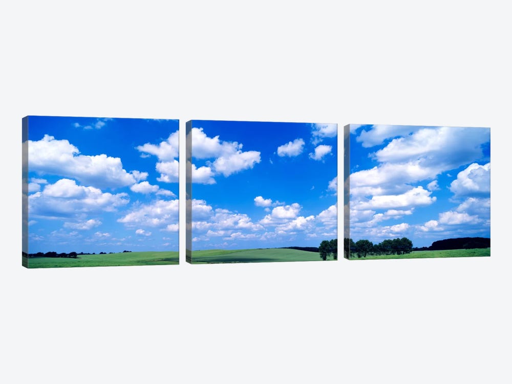 Cloudy Countryside Landscape, Germany by Panoramic Images 3-piece Art Print