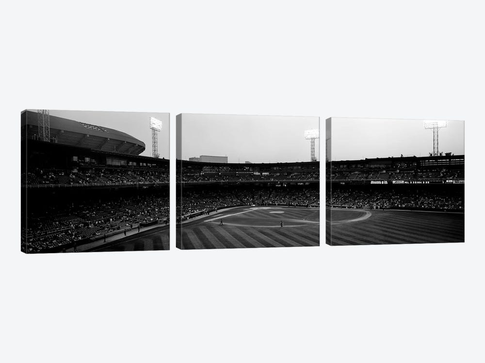 Spectators in a baseball parkU.S. Cellular Field, Chicago, Cook County, Illinois, USA by Panoramic Images 3-piece Art Print