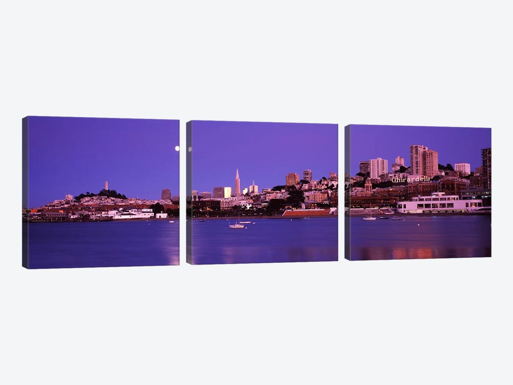 Buildings at the waterfront, San Francisco, California, USA #2 by Panoramic Images 3-piece Canvas Artwork
