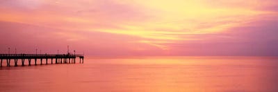 Sunset At PierWater, Caspersen Beach, Venice, Florida, USA by Panoramic Images canvas print