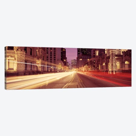 Traffic on the road at dusk, Michigan Avenue, Chicago, Cook County, Illinois, USA #2 Canvas Print #PIM8211} by Panoramic Images Canvas Wall Art