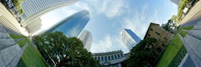 Low angle view of skyscrapersHouston, Harris county, Texas, USA by Panoramic Images canvas print