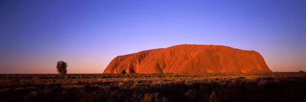 Cliffs: Sunset Over Uluru (Ayers Rock), Uluru-Kata Tjuta National Park, Northern Territory, Australia by Panoramic Images