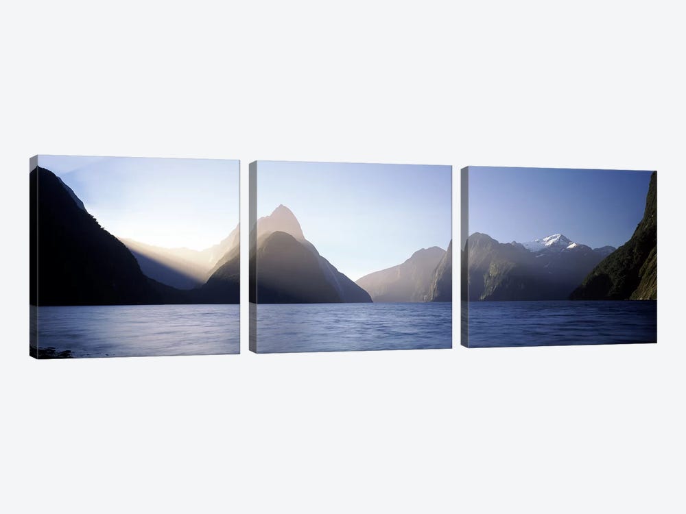 Mitre Peak, Milford Sound, Fiordland National Park, South Island, New Zealand by Panoramic Images 3-piece Art Print