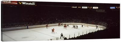 Group of people playing ice hockey, Chicago, Illinois, USA Canvas Art Print