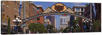 Buildings in a city, Gaslamp Quarter, San Diego, California, USA Canvas Art Print