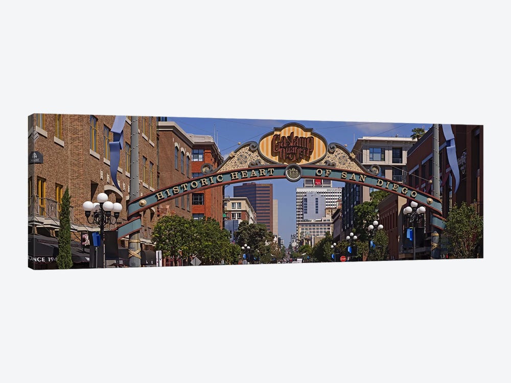 Buildings in a city, Gaslamp Quarter, San Diego, California, USA by Panoramic Images 1-piece Canvas Art Print
