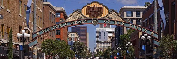 San Diego: Buildings in a city, Gaslamp Quarter, San Diego, California, USA by Panoramic Images