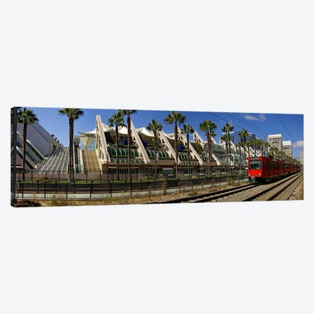 MTS commuter train moving on tracks, San Diego Convention Center, San Diego, California, USA Canvas Print #PIM8230} by Panoramic Images Canvas Wall Art