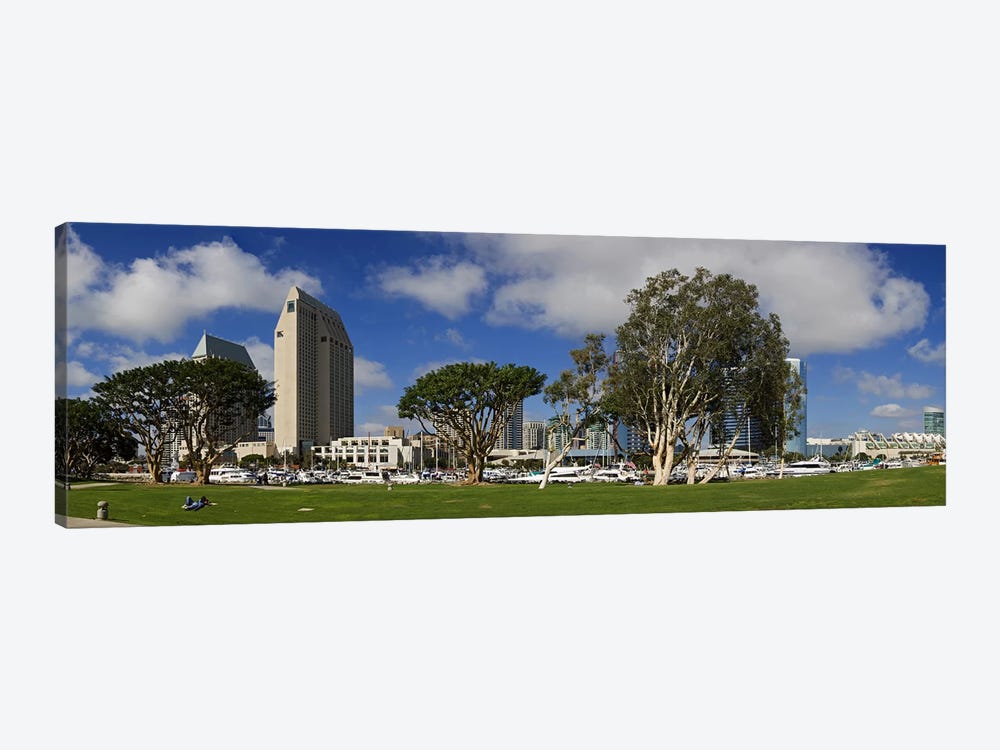 Park in a city, Embarcadero Marina Park, San Diego, California, USA 2010 by Panoramic Images 1-piece Canvas Wall Art