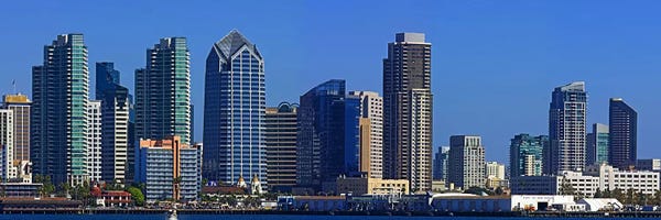 San Diego Skylines: Buildings at the waterfront, San Diego, California, USA 2010 #7 by Panoramic Images