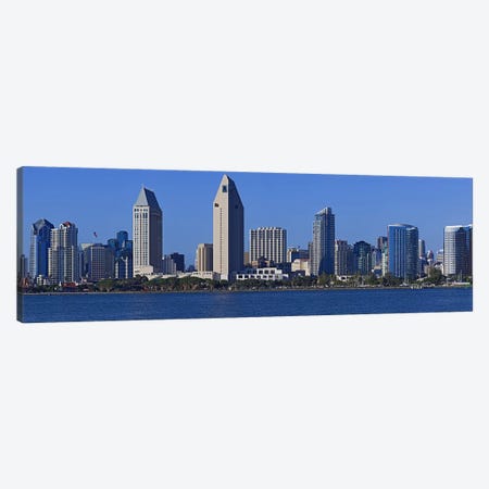 City at the waterfront, San Diego, California, USA 2010 Canvas Print #PIM8233} by Panoramic Images Canvas Wall Art