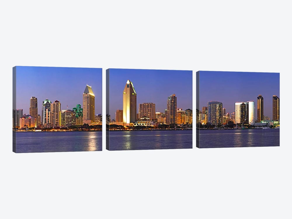 Buildings at the waterfront, San Diego, California, USA 2010 #8 by Panoramic Images 3-piece Canvas Art Print