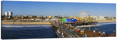 Amusement park, Santa Monica Pier, Santa Monica, Los Angeles County, California, USA Canvas Art Print - Santa Monica