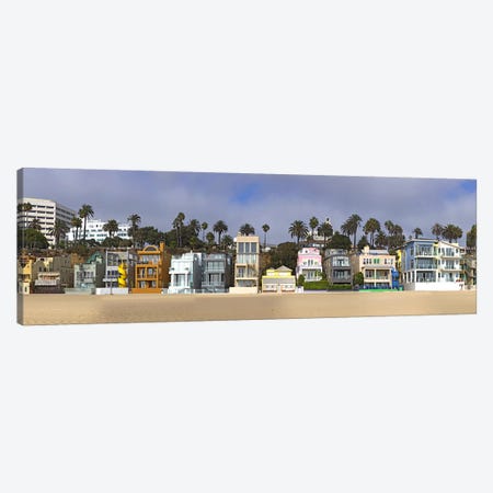 Houses on the beach, Santa Monica, Los Angeles County, California, USA Canvas Print #PIM8237} by Panoramic Images Canvas Print