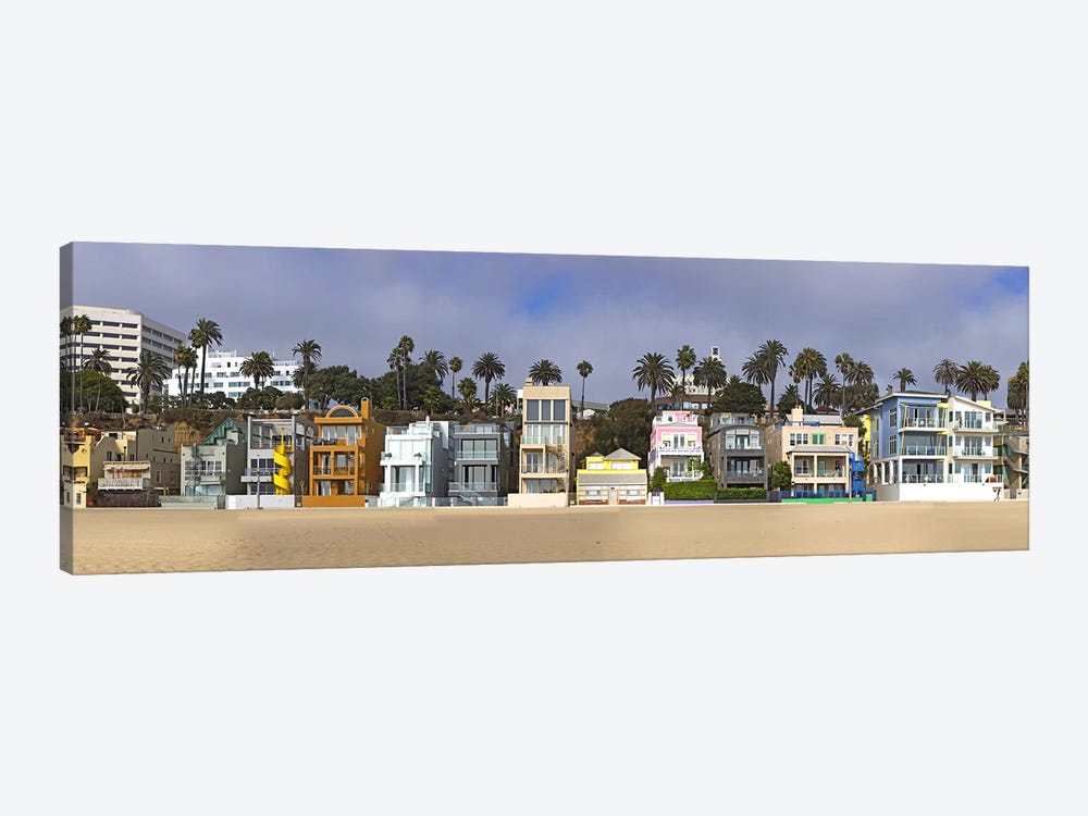 Houses on the beach, Santa Monica, Los Angeles County, California, USA by Panoramic Images 1-piece Canvas Artwork