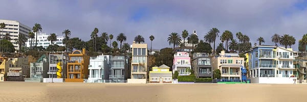 Villages & Towns: Houses on the beach, Santa Monica, Los Angeles County, California, USA by Panoramic Images