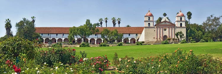 Garden in front of a mission, Mission Santa Barbara, Santa Barbara, Santa Barbara County, California, USA